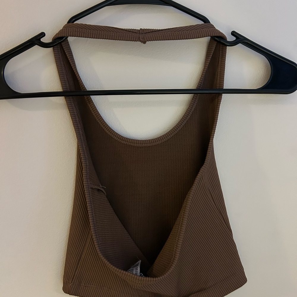 H&M Brown Ribbed Crop Top - Picture 3 of 3